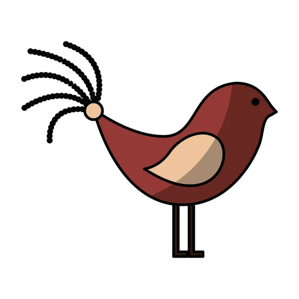 Lindo pájaro aislado icono — Vector de stock