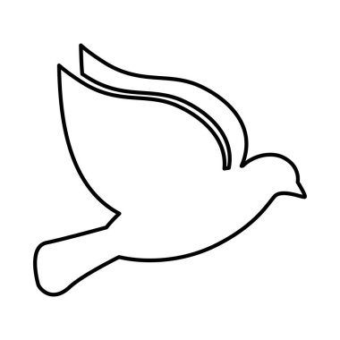 sevimli kuş izole simgesi