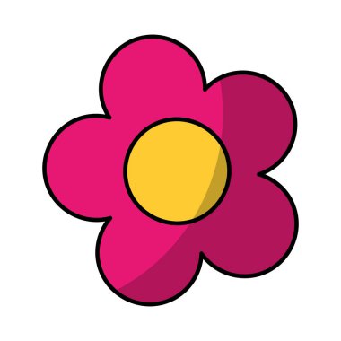 Sevimli çiçek bahçesi izole simgesi