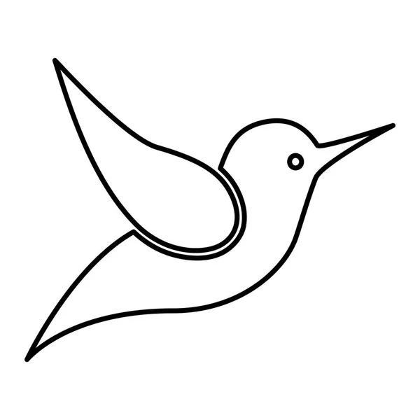 Lindo pájaro aislado icono — Vector de stock