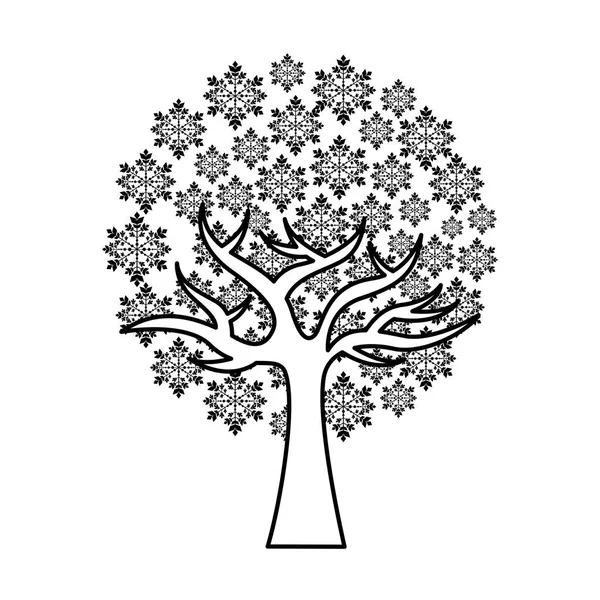 木の植物生態学のシンボル — ストックベクタ