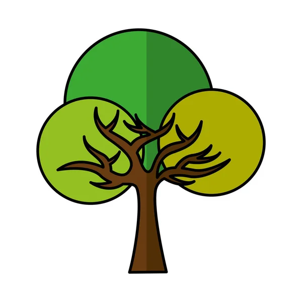 Árbol planta ecología símbolo — Vector de stock