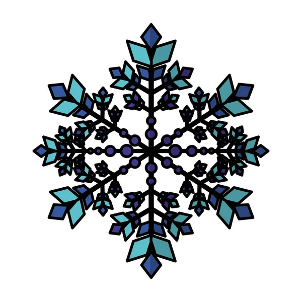 Сніжинка зимова ізольована ікона — стоковий вектор