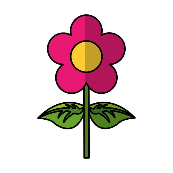 Söt blomma trädgård isolerade ikonen — Stock vektor