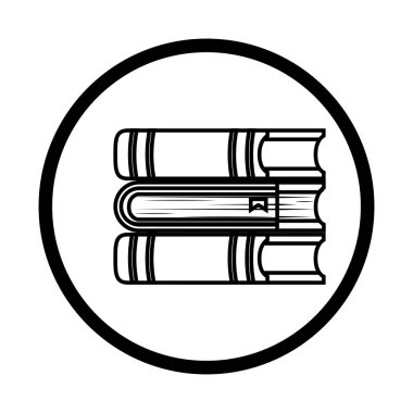 Kitaplar okul kaynağı simgesi