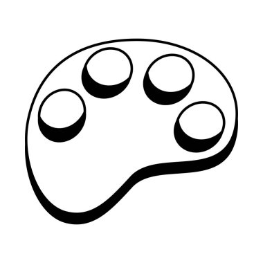 boya pallette izole simgesi