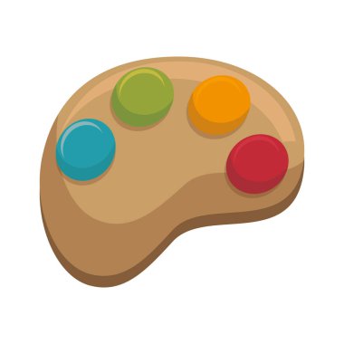 boya pallette izole simgesi