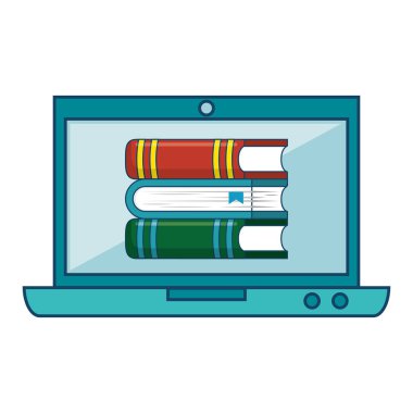 dizüstü bilgisayar ebook izole simgesiyle