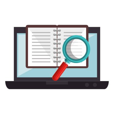 dizüstü bilgisayar ebook izole simgesiyle