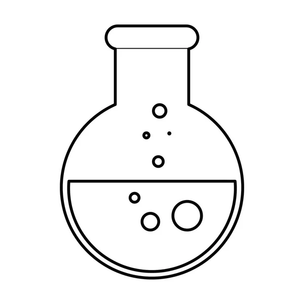 Icona isolata in vetro di prova a tubo — Vettoriale Stock