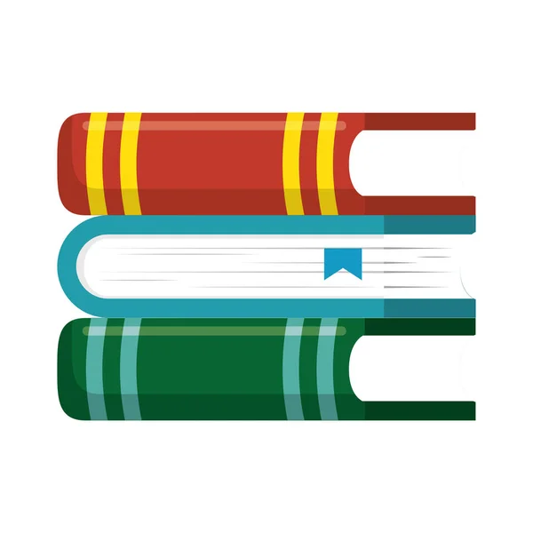 Livres fournitures scolaires icône — Image vectorielle