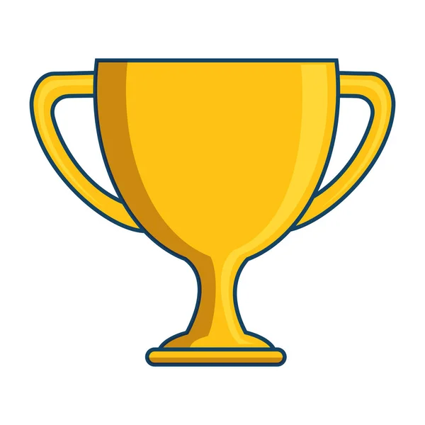 Trophy cup award isolated icon — Stock Vector