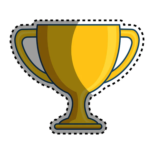 Trophy cup award isolated icon — Stock Vector