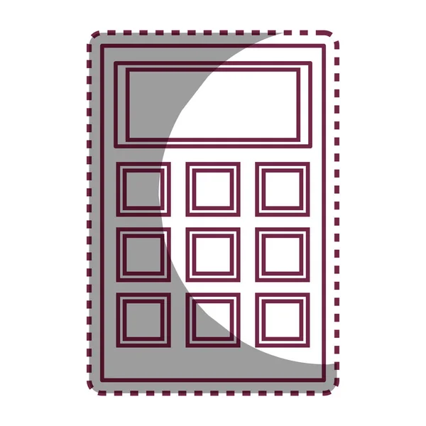 Calculatrice mathématiques icône isolée — Image vectorielle