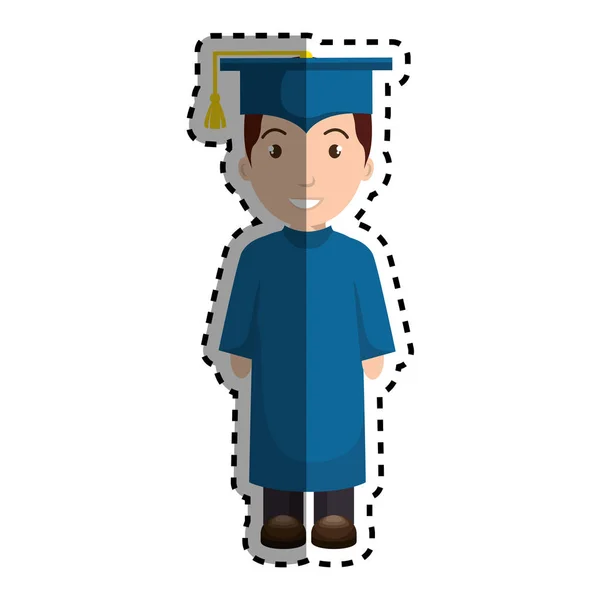 Icona graduata del personaggio avatar — Vettoriale Stock