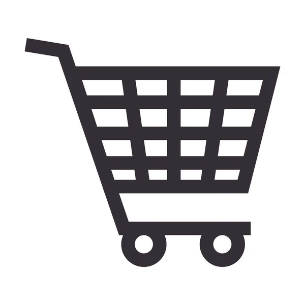 Carrito de compras icono comercial — Vector de stock