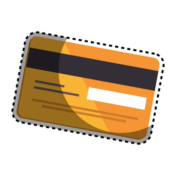 Carte de crédit plastique argent — Image vectorielle