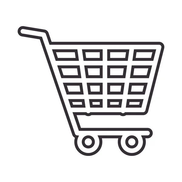 Carrinho de compras ícone comercial —  Vetores de Stock