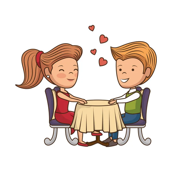 Couple amoureux personnages icône — Image vectorielle