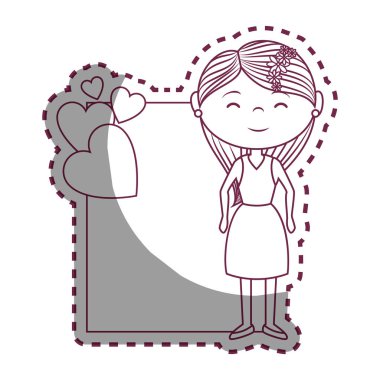 kadın karakter romantik kartı