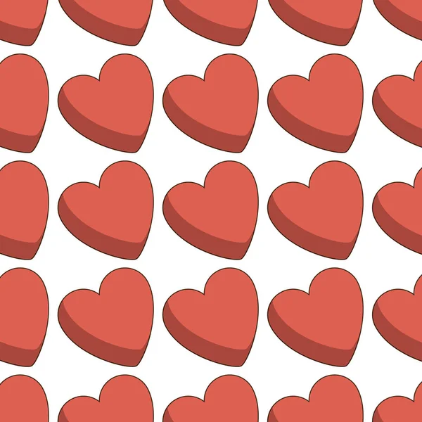 Karta romantycznej miłości serc — Wektor stockowy