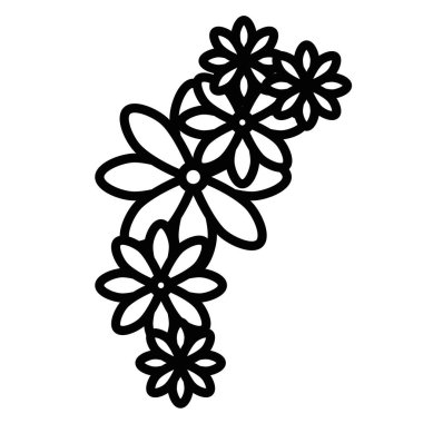 Sevimli çiçek dekorasyon simgesi