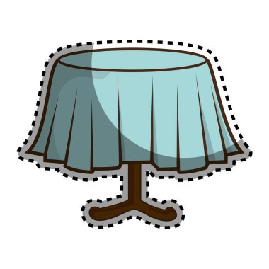 Restoran tablo izole simgesi