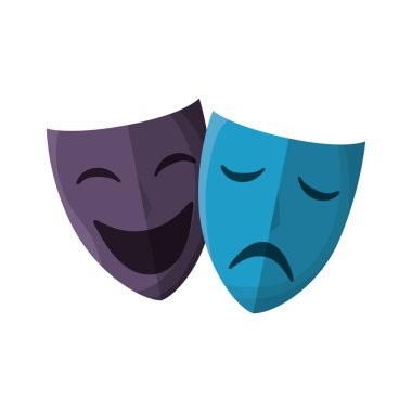 maske teather izole simgesi