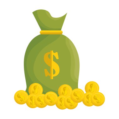 Para çantasını sikke simge ile