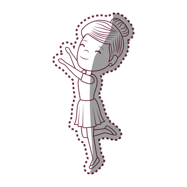 Bela mulher dança avatar personagem —  Vetores de Stock
