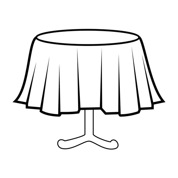 Mesa de restaurante icono aislado — Archivo Imágenes Vectoriales