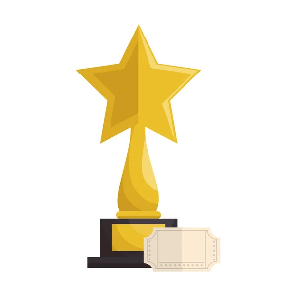 Trophy award film ikonen — Stock vektor