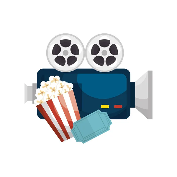 Movie entertainment set icons — Stock Vector