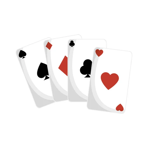 Ases poker cartas icono — Vector de stock