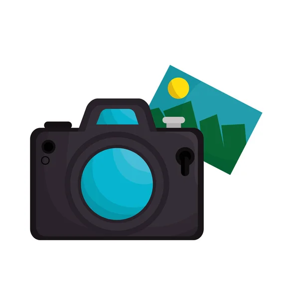 Camera photographic isolated icon — Stock Vector