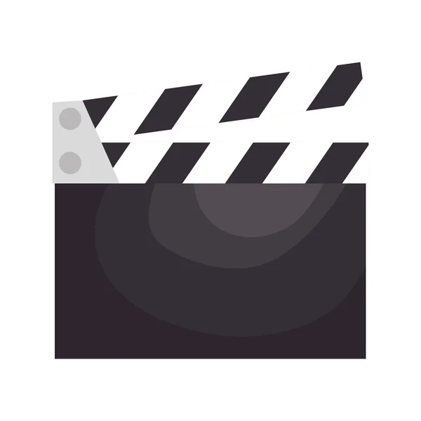 Filmklapper bioscoop geïsoleerde pictogram — Stockvector