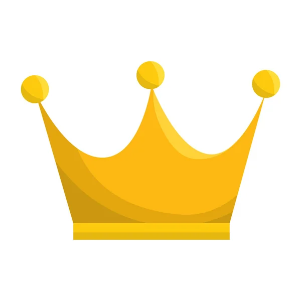 Kroon koningin gouden pictogram — Stockvector