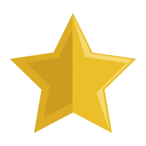 Étoile d'or icône isolée — Image vectorielle