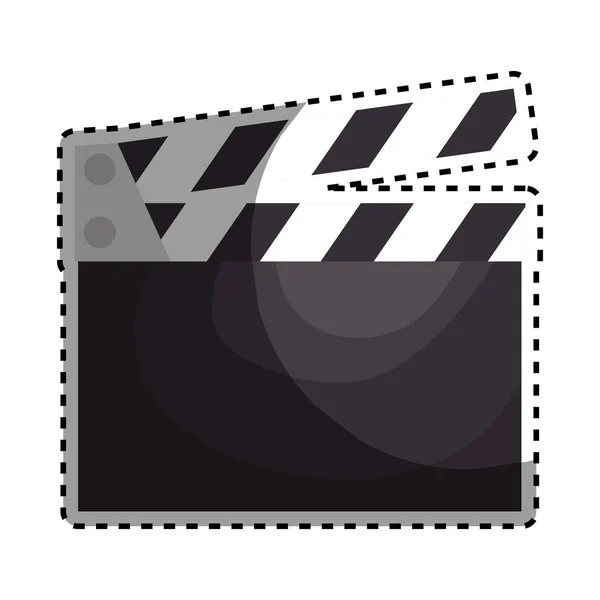 Clapperboard cine aislado icono — Archivo Imágenes Vectoriales