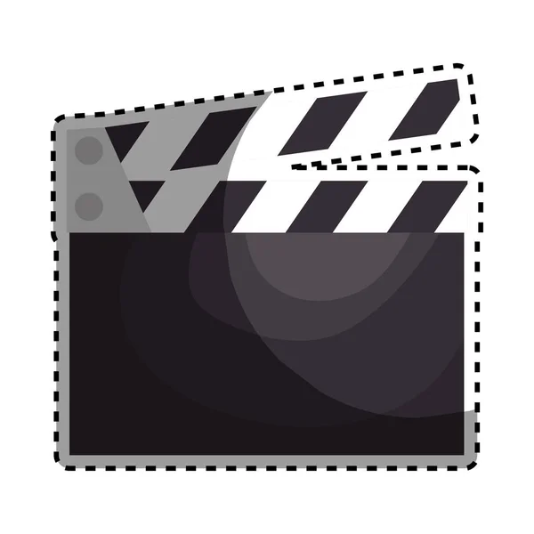 Clapperboard cinema isolato icona — Vettoriale Stock