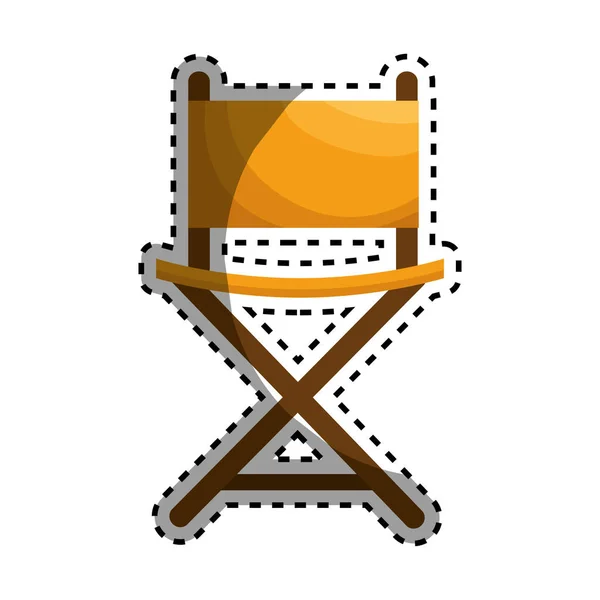 Director silla aislado icono — Vector de stock