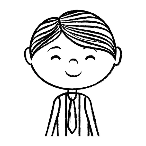 Uomo d'affari personaggio icona avatar — Vettoriale Stock