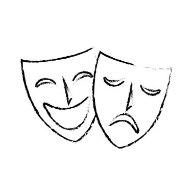 maske teather izole simgesi