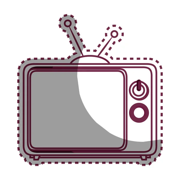 Retro tv ikona na białym tle — Wektor stockowy