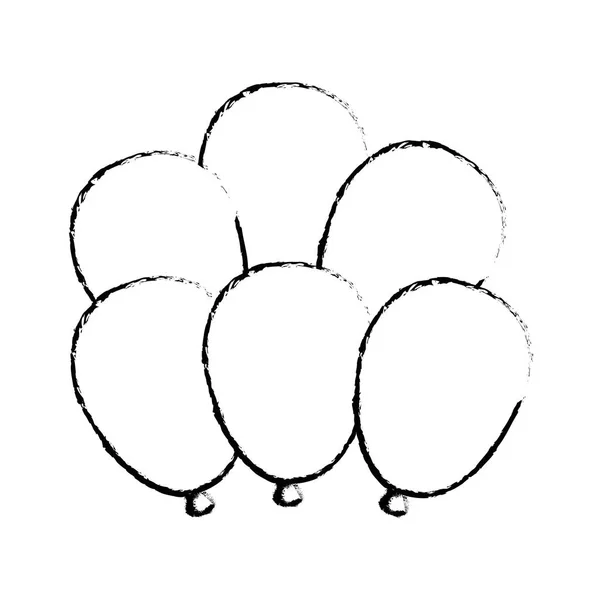 Balões ícone de festa de ar — Vetor de Stock