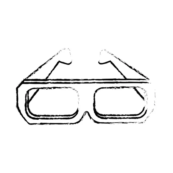 Glasögon 3d isolerade ikonen — Stock vektor