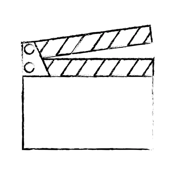 Ikona na białym tle kino clapperboard — Wektor stockowy