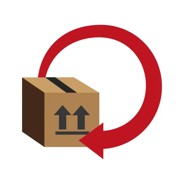 Box carton packing icon — Stock Vector