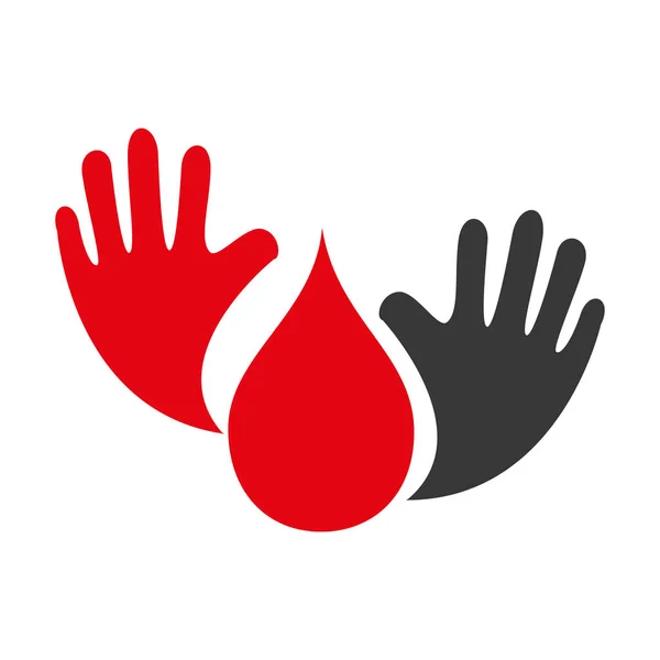 Emblema della campagna di donazione di sangue — Vettoriale Stock