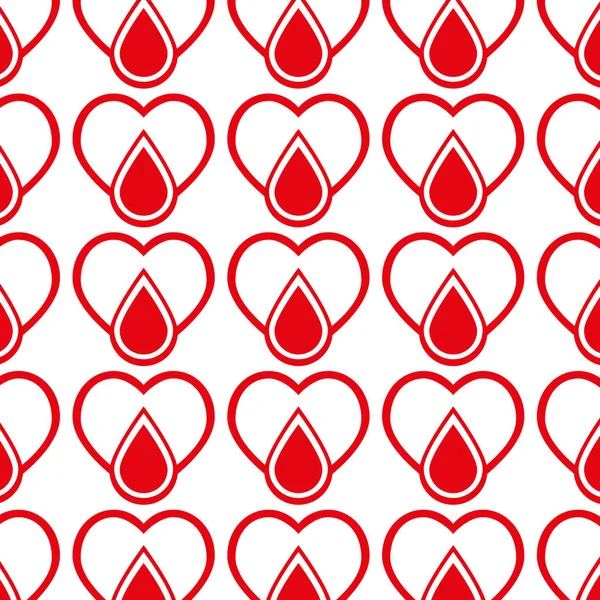Kan bağışı kampanyası amblemi — Stok Vektör